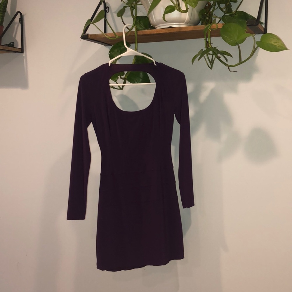 Plum cutout dress